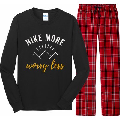 Hike More Worry Less With Sunshine Inspirational Gift Long Sleeve Pajama Set