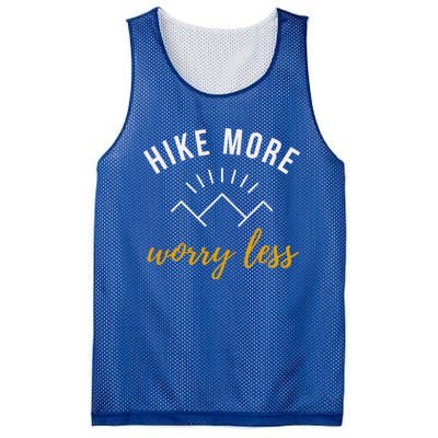 Hike More Worry Less With Sunshine Inspirational Gift Mesh Reversible Basketball Jersey Tank