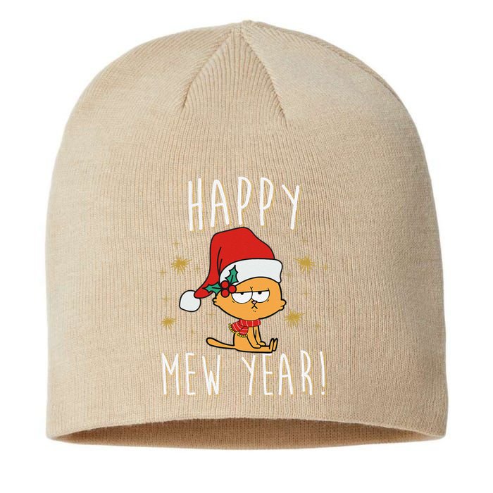 Happy Mew Year 2025 Funny Cat New Years Eve Party Supplies Sustainable Beanie