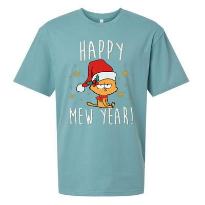 Happy Mew Year 2025 Funny Cat New Years Eve Party Supplies Sueded Cloud Jersey T-Shirt