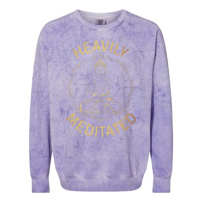 Heavily Meditated Yoga Meditation Spiritual Warrior Buddhist Colorblast Crewneck Sweatshirt