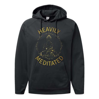 Heavily Meditated Yoga Meditation Spiritual Warrior Buddhist Performance Fleece Hoodie