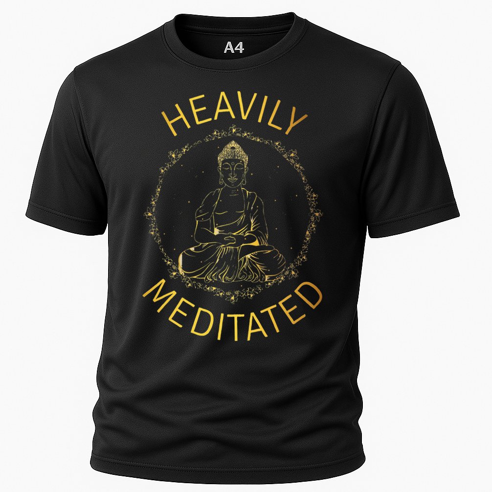 Heavily Meditated Yoga Meditation Spiritual Warrior Buddhist Cooling Performance Crew T-Shirt