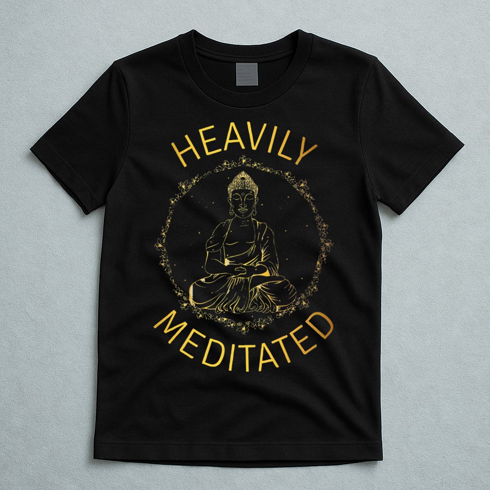 Heavily Meditated Yoga Meditation Spiritual Warrior Buddhist T-Shirt