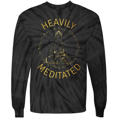 Heavily Meditated Yoga Meditation Spiritual Warrior Buddhist Tie-Dye Long Sleeve Shirt