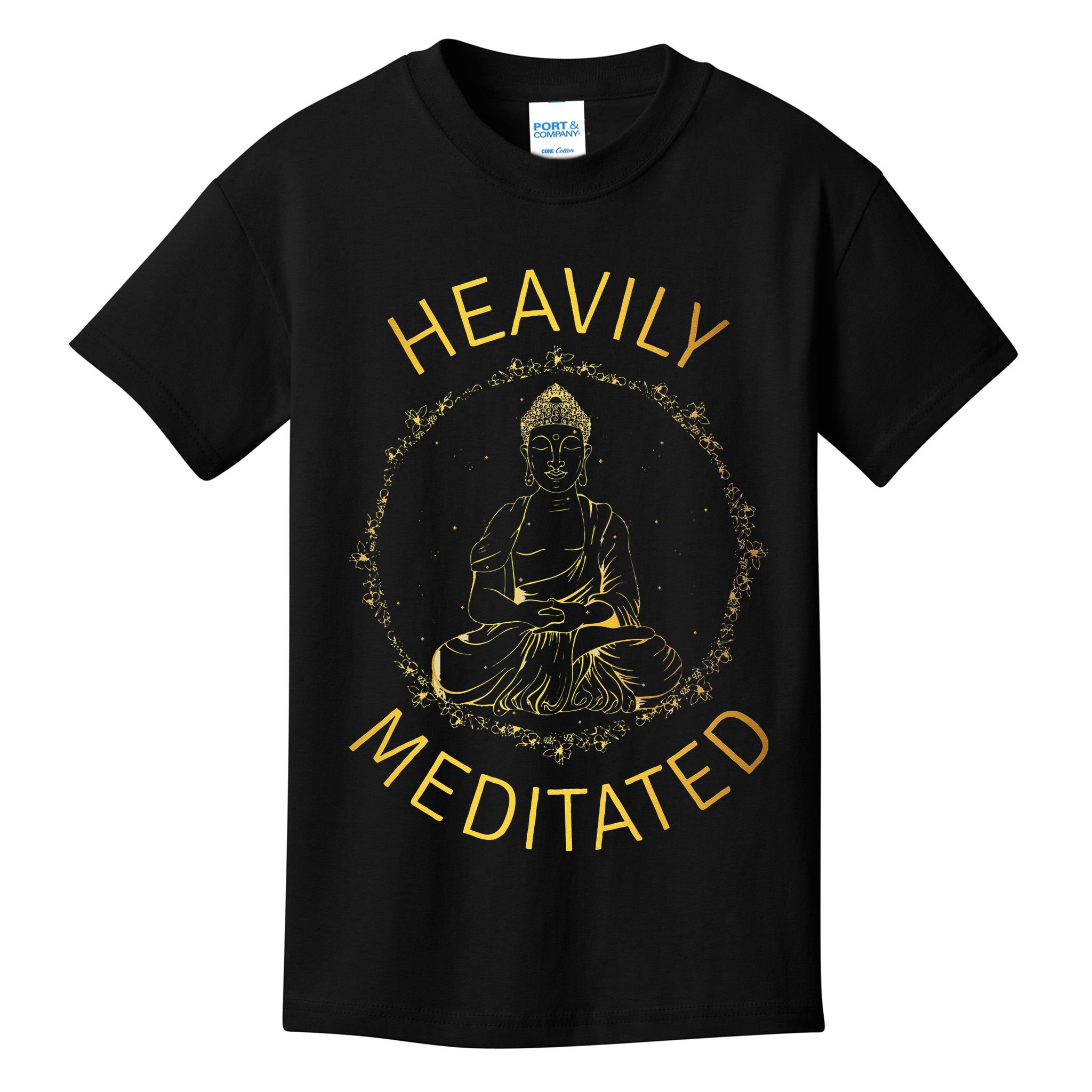 Heavily Meditated Yoga Meditation Spiritual Warrior Buddhist Kids T-Shirt