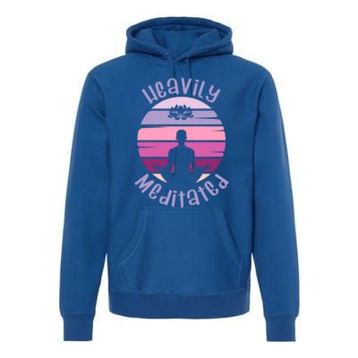 Heavily Meditated Yoga Meditation Spiritual Gift Premium Hoodie