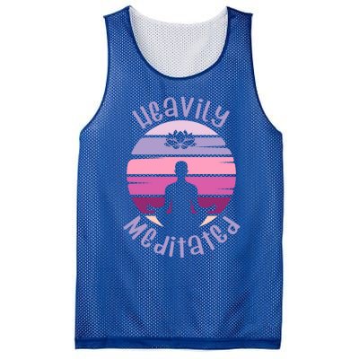 Heavily Meditated Yoga Meditation Spiritual Gift Mesh Reversible Basketball Jersey Tank