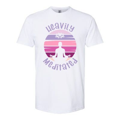 Heavily Meditated Yoga Meditation Spiritual Gift Softstyle CVC T-Shirt