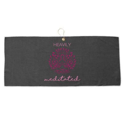 Heavily Meditated Yoga Meditation Spiritual Gift Large Microfiber Waffle Golf Towel