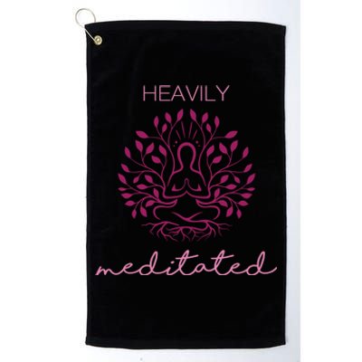 Heavily Meditated Yoga Meditation Spiritual Gift Platinum Collection Golf Towel