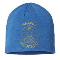 Heavily Meditated Yoga Meditation Spiritual Warrior Buddhist Cool Gift Sustainable Beanie