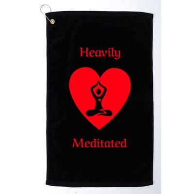 Heavily Meditated Yoga Gift Platinum Collection Golf Towel