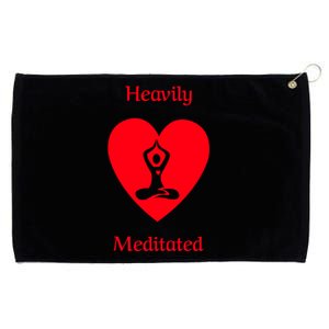 Heavily Meditated Yoga Gift Grommeted Golf Towel