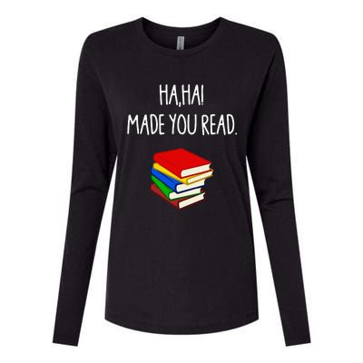 Haha Made You Read April Fools Day Teacher Womens Cotton Relaxed Long Sleeve T-Shirt