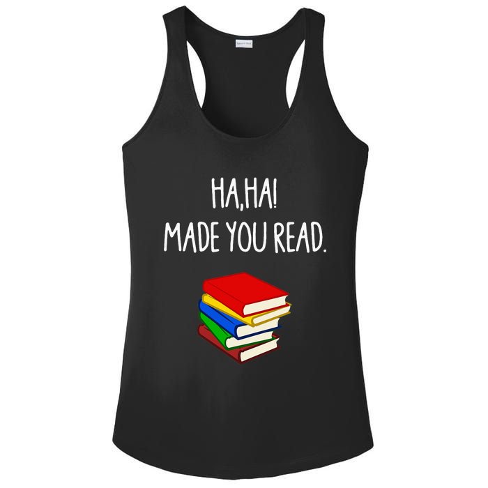 Haha Made You Read April Fools Day Teacher Ladies PosiCharge Competitor Racerback Tank