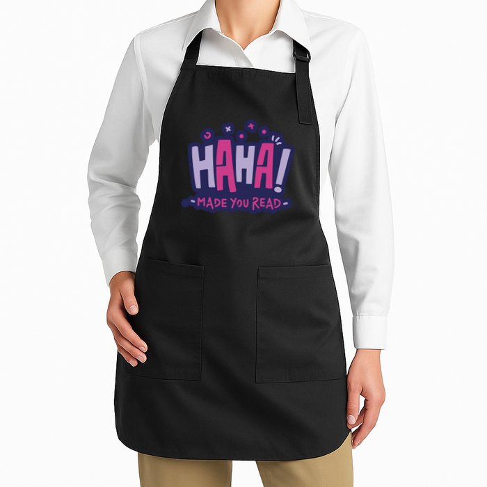 Haha Made You Read Funny Apron