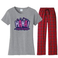 Haha Made You Read Funny Women's Flannel Pajama Set