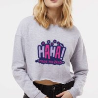 Haha Made You Read Funny Cropped Pullover Crew