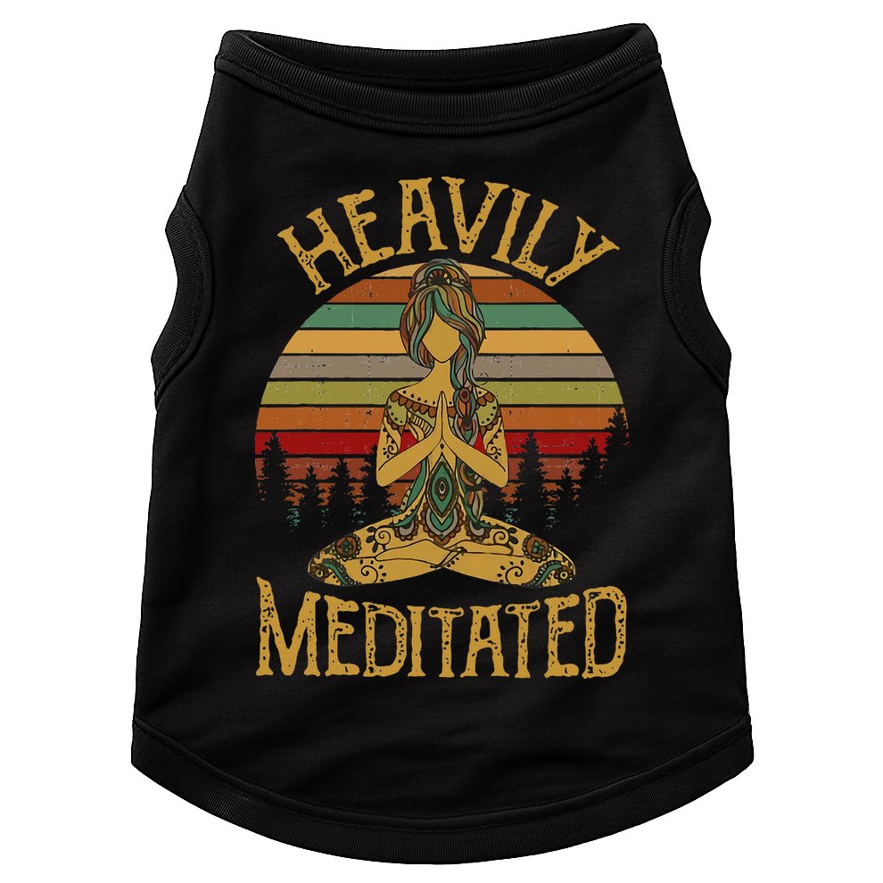 Heavily Meditated Yoga Meditation Spiritual Doggie Tank
