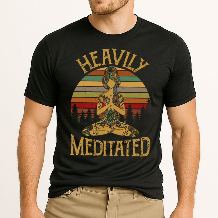 Heavily Meditated Yoga Meditation Spiritual Cooling Performance Crew T-Shirt