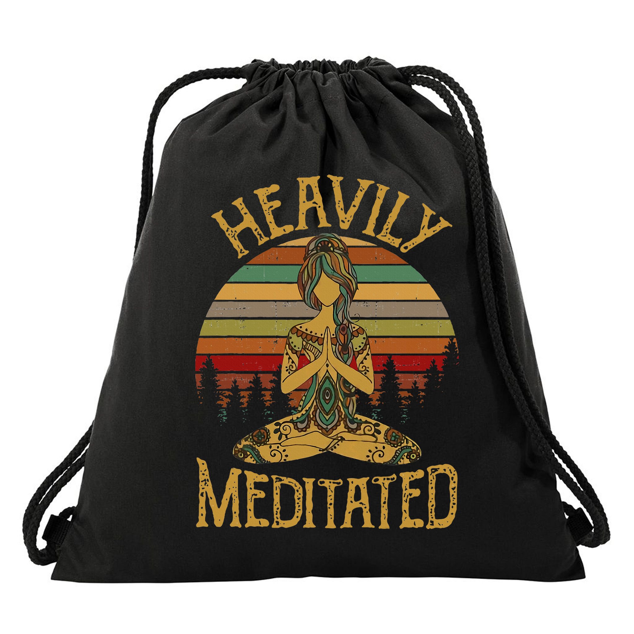 Heavily Meditated Yoga Meditation Spiritual Drawstring Bag