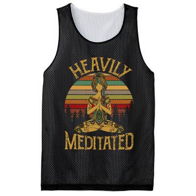 Heavily Meditated Yoga Meditation Spiritual Mesh Reversible Basketball Jersey Tank