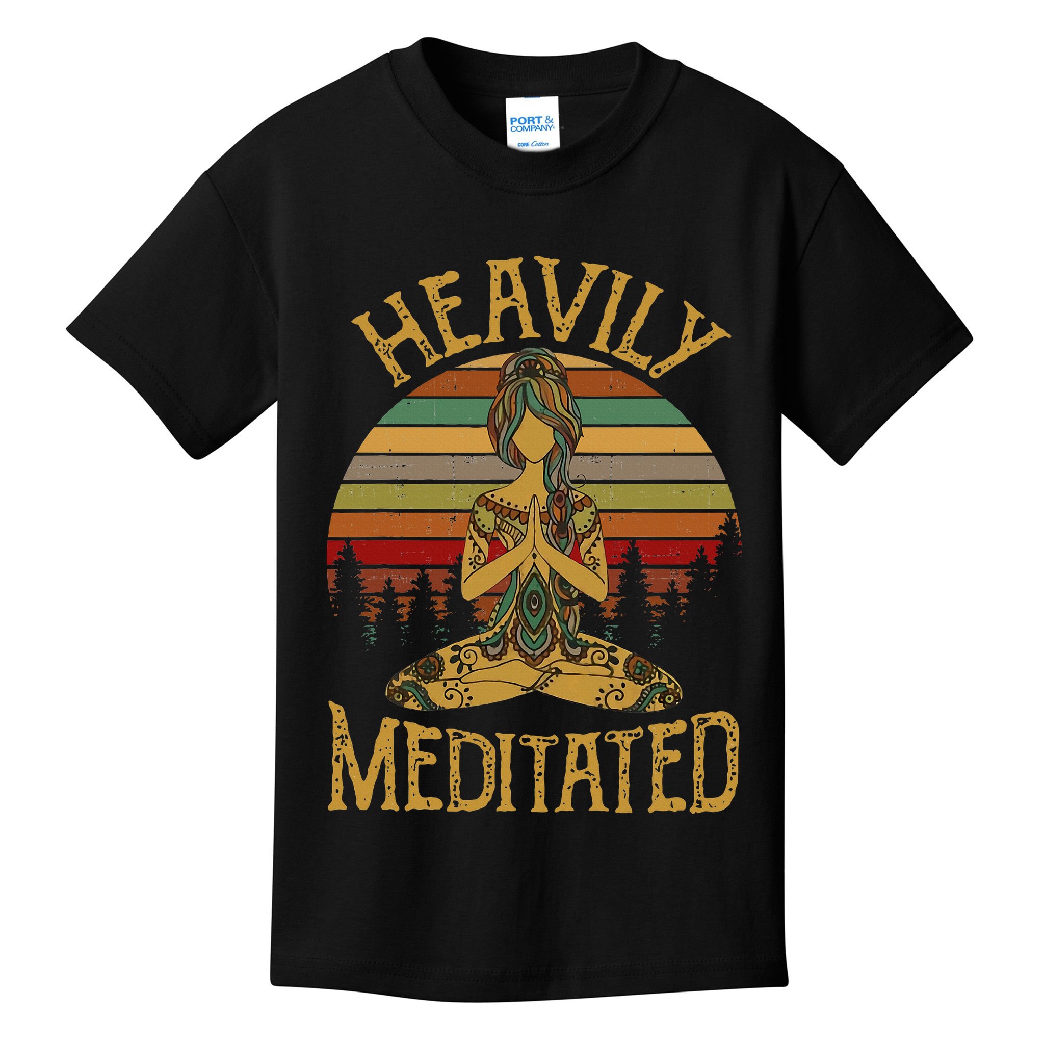Heavily Meditated Yoga Meditation Spiritual Kids T-Shirt