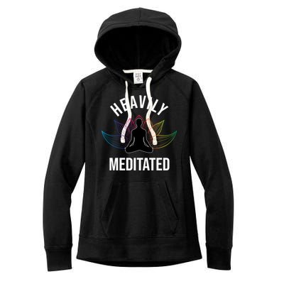 Heavily Meditated Yoga Meditation Monk Buddhism Quote Gift Women's Fleece Hoodie