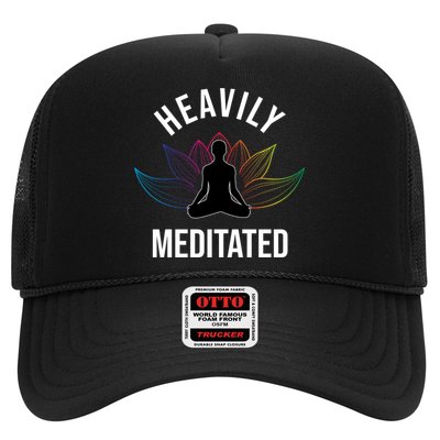 Heavily Meditated Yoga Meditation Monk Buddhism Quote Gift Trucker Hat