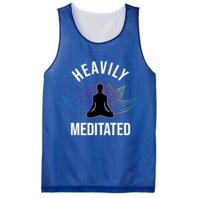 Heavily Meditated Yoga Meditation Monk Buddhism Quote Gift Mesh Reversible Basketball Jersey Tank