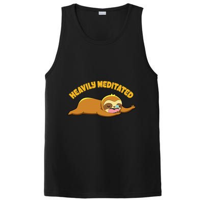 Heavily Meditated Yoga Meditation Sloth Sleeping Gift PosiCharge Competitor Tank