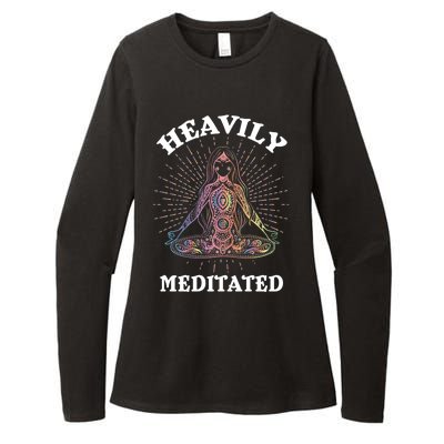 Heavily Meditated Yoga Meditation Spiritual Warrior Gift Womens CVC Long Sleeve Shirt