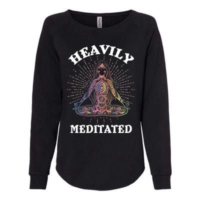 Heavily Meditated Yoga Meditation Spiritual Warrior Gift Womens California Wash Sweatshirt