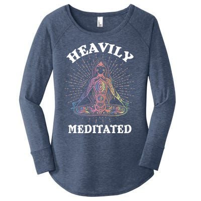 Heavily Meditated Yoga Meditation Spiritual Warrior Gift Women's Perfect Tri Tunic Long Sleeve Shirt