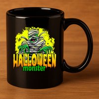 Halloween Monster Zombie 11oz C Handle Ceramic Mug