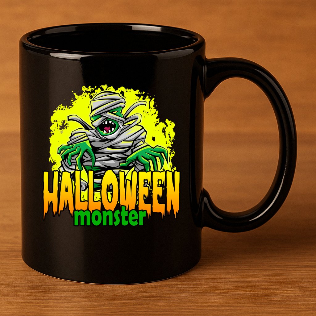 Halloween Monster Zombie 11oz C Handle Ceramic Mug