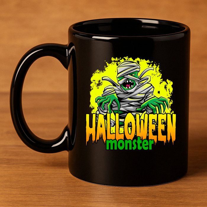 Halloween Monster Zombie 11oz C Handle Ceramic Mug