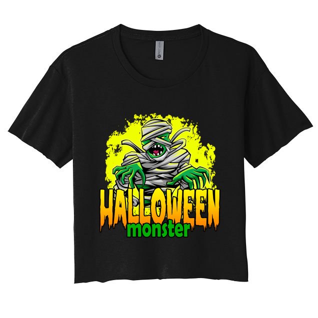 Halloween Monster Zombie Crop Top