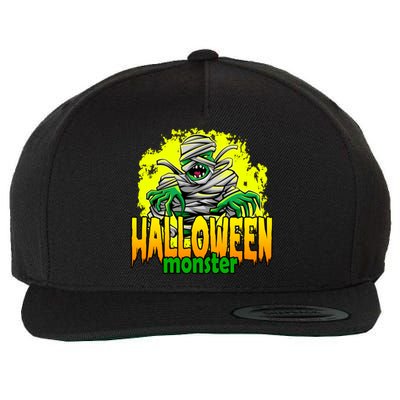 Halloween Monster Zombie Wool Snapback Cap