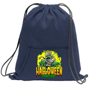 Halloween Monster Zombie Sweatshirt Cinch Pack Bag