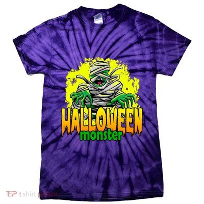 Halloween Monster Zombie Tie-Dye T-Shirt