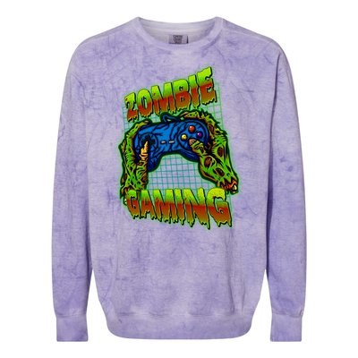 Halloween Monster Zombie Gaming Video Gamer Addict Colorblast Crewneck Sweatshirt