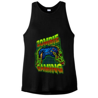 Halloween Monster Zombie Gaming Video Gamer Addict Ladies PosiCharge Tri-Blend Wicking Tank