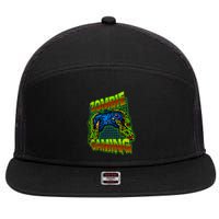 Halloween Monster Zombie Gaming Video Gamer Addict 7 Panel Mesh Trucker Snapback Hat