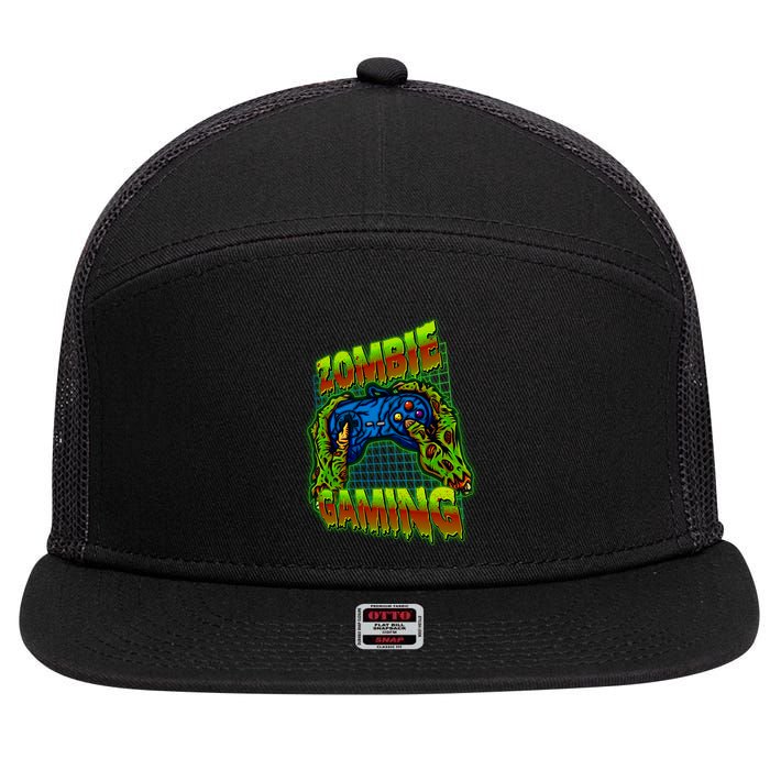Halloween Monster Zombie Gaming Video Gamer Addict 7 Panel Mesh Trucker Snapback Hat
