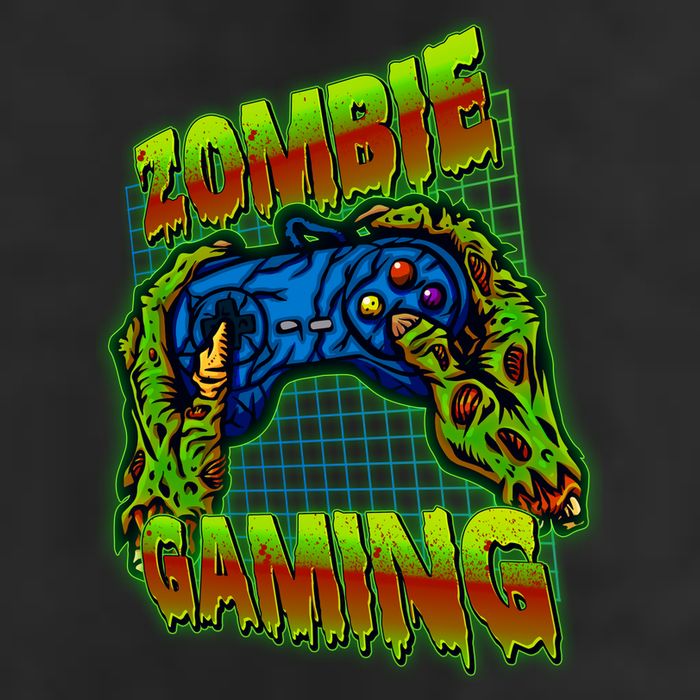 Halloween Monster Zombie Gaming Video Gamer Addict 7 Panel Mesh Trucker Snapback Hat
