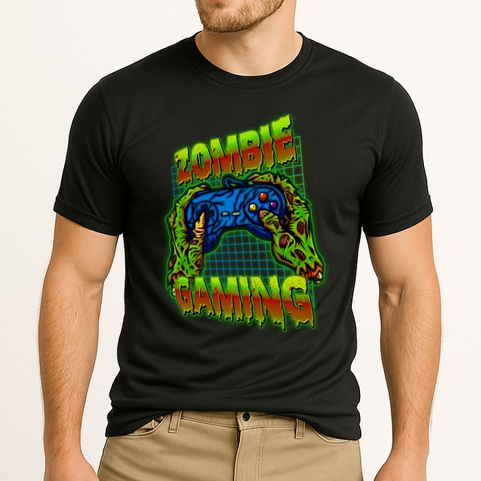 Halloween Monster Zombie Gaming Video Gamer Addict Cooling Performance Crew T-Shirt