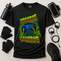 Halloween Monster Zombie Gaming Video Gamer Addict Cooling Performance Crew T-Shirt