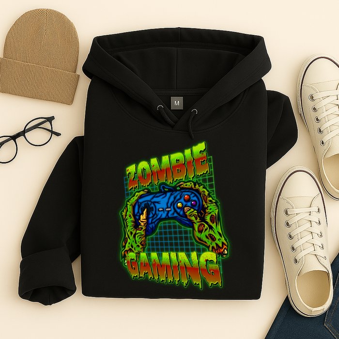 Halloween Monster Zombie Gaming Video Gamer Addict Hoodie